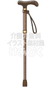 T字型杖のイラスト