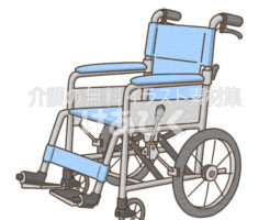 介助用車椅子のイラスト