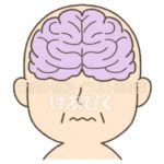 病気の脳（正面）イメージイラスト