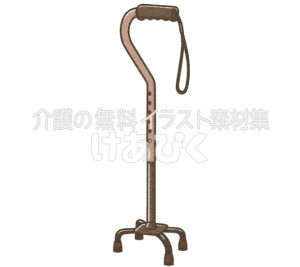 四点杖のイラスト