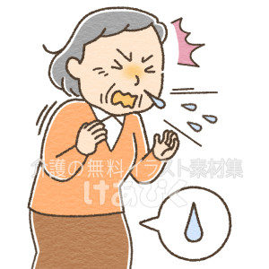 腹圧がかかった時に尿失禁してしまうイラスト