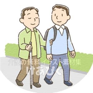 ガイドヘルパー（移動介護従事者）のイラスト