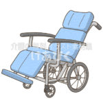 リクライニング車椅子のイラスト