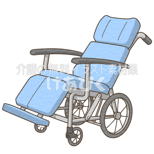 リクライニング車椅子のイラスト