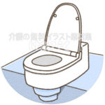 和式トイレを洋式トイレに変える便座のイラスト